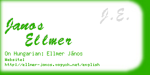 janos ellmer business card